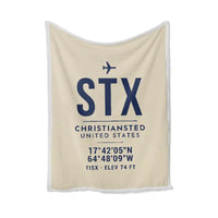 Thumbnail for Henry E. Rohlsen Airport (STX) Bedding Sets & Blankets - Blanket - ID Tag - Beige