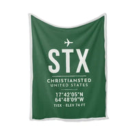 Thumbnail for Henry E. Rohlsen Airport (STX) Bedding Sets & Blankets - Blanket - ID Tag - Green