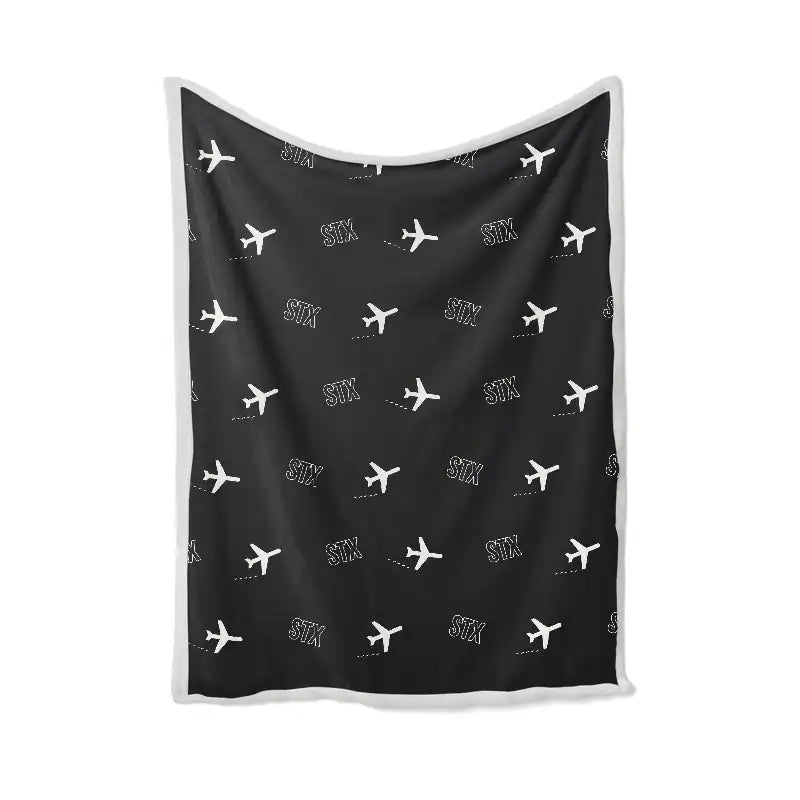 Henry E. Rohlsen Airport (STX) Bedding Sets & Blankets - Blanket - Pattern - Black
