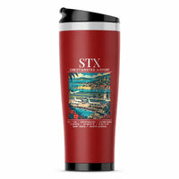 Thumbnail for Henry E. Rohlsen Airport (STX) Travel Mugs - Poster - Stainless Steel (No Holder) - Red