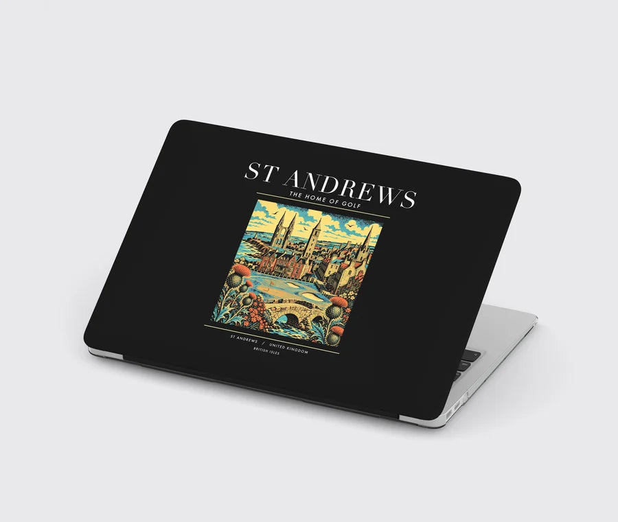 ST ANDREWS - Poster - MacBook Case - Black