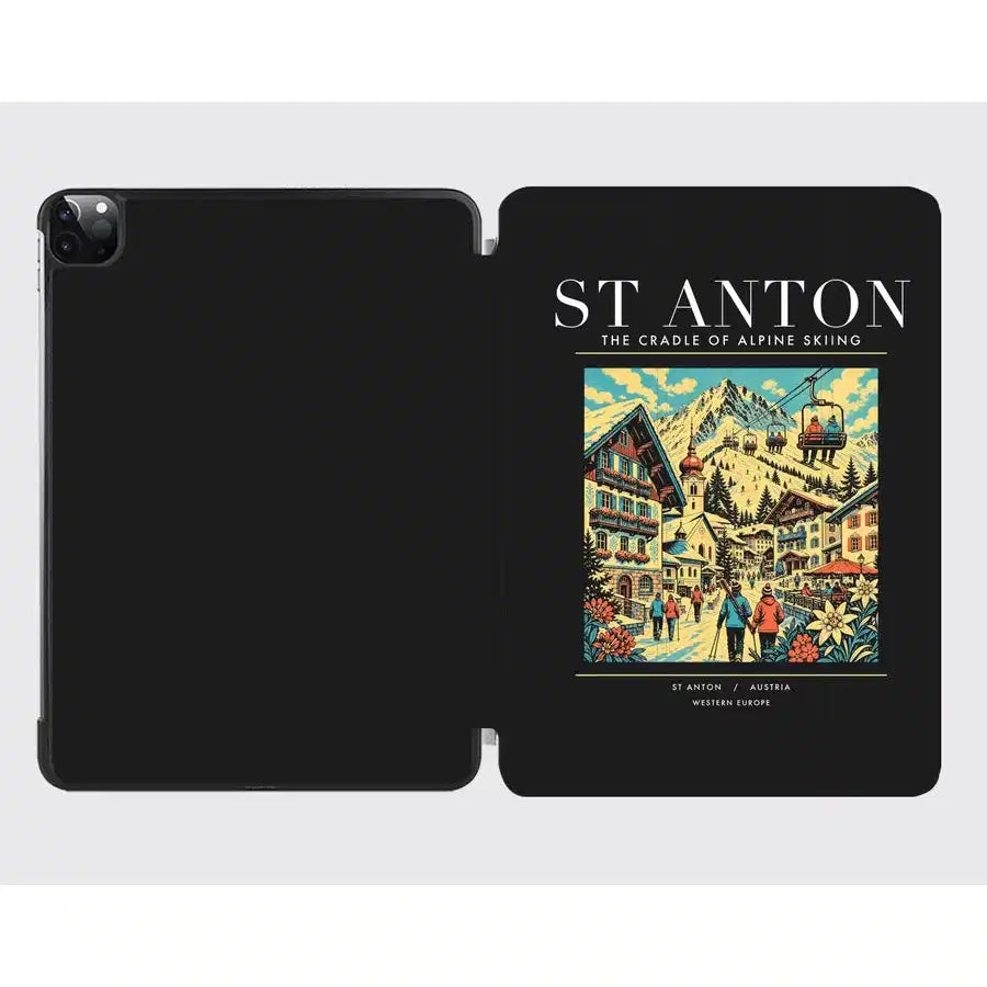 ST ANTON - Poster - iPad Case - Black