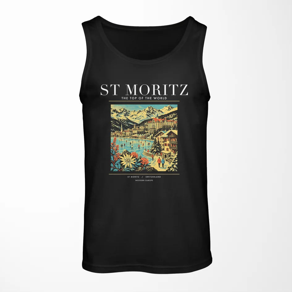 ST MORITZ - Poster - Tank Top - Black