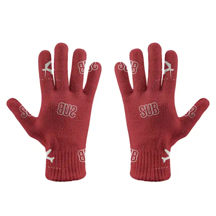 Juanda International Airport Surabaya (SUB) Gloves - Gloves - Full - Pattern - Red