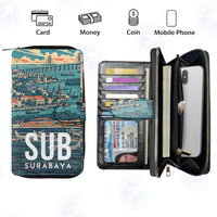Thumbnail for Juanda International Airport Surabaya (SUB) Leather Wallets - Zip Long Wallet - Scene