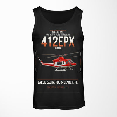 SUBARU Bell 412EPX design on black tank top