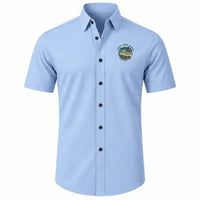 Thumbnail for Lamezia Terme International Airport (SUF) Shirts - Short Sleeve Shirt - Badge - Light Blue