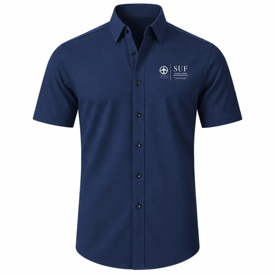 Lamezia Terme International Airport (SUF) Shirts - Short Sleeve Shirt - Front - Dark Blue