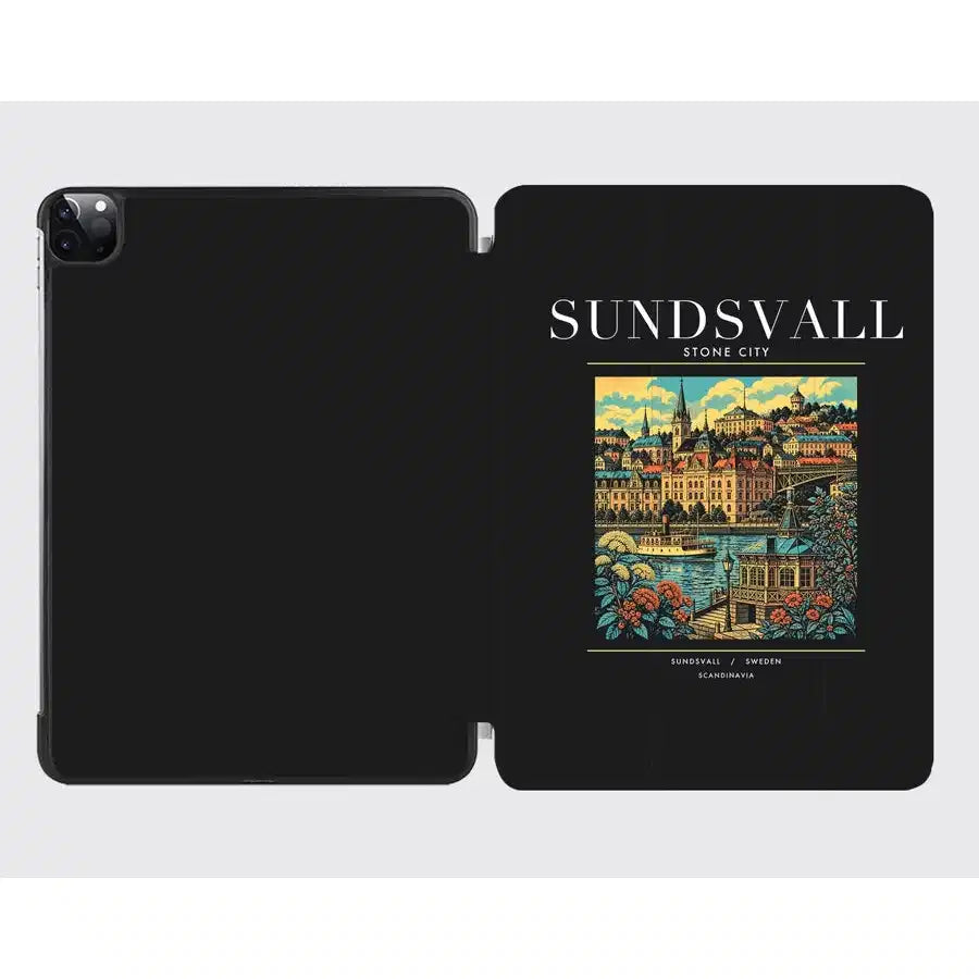 SUNDSVALL - Poster - iPad Case - Black