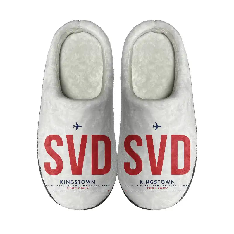 St Vincent Argyle International Airport (SVD) Slippers & Flip Flops - Slippers - Cotton - Code - Same - White