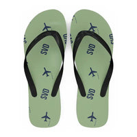 Thumbnail for St Vincent Argyle International Airport (SVD) Slippers & Flip Flops - Slippers - Flip Flops - Pattern - Light Green