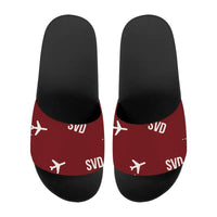 Thumbnail for St Vincent Argyle International Airport (SVD) Slippers & Flip Flops - Slippers - Sport - Pattern - Dark Red