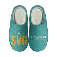 Thumbnail for Stavanger Airport, Sola (SVG) Slippers & Flip Flops - Slippers - Cotton - Code - Different - Turquoise