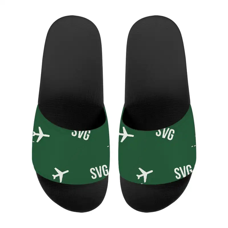 Stavanger Airport, Sola (SVG) Slippers & Flip Flops - Slippers - Sport - Pattern - Green