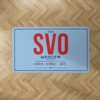 Thumbnail for Moscow Sheremetyevo International Airport (SVO) Carpets - Carpet Rectangle - ID Tag - Light Blue