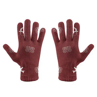 Thumbnail for Moscow Sheremetyevo International Airport (SVO) Gloves - Gloves - Full - Pattern - Dark Red