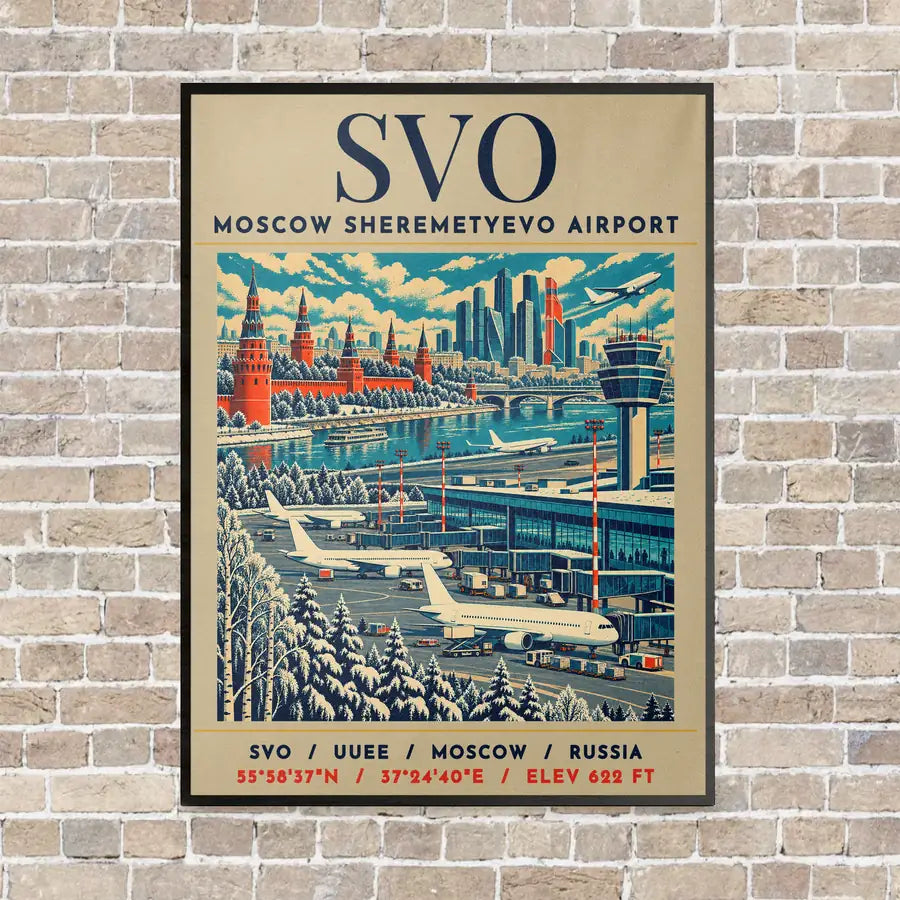 SVO - Poster - Canvas Framed - Beige