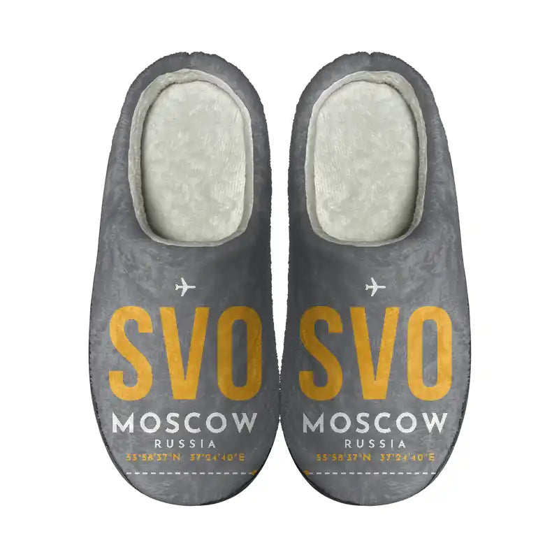 Moscow Sheremetyevo International Airport (SVO) Slippers & Flip Flops - Slippers - Cotton - Code - Same - Gray
