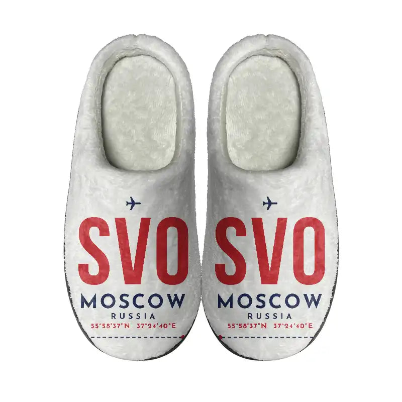 Moscow Sheremetyevo International Airport (SVO) Slippers & Flip Flops - Slippers - Cotton - Code - Same - White