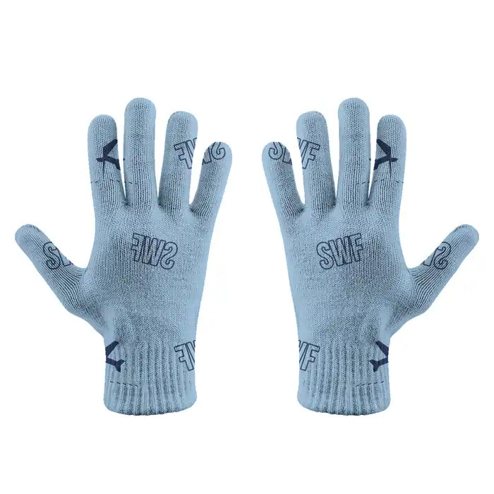 New York Stewart International Airport (SWF) Gloves - Gloves - Full - Pattern - Light Blue