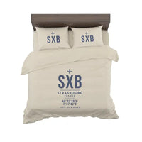 Thumbnail for Strasbourg Airport (SXB) Bedding Sets & Blankets - Bedding Set - ID Tag - Beige