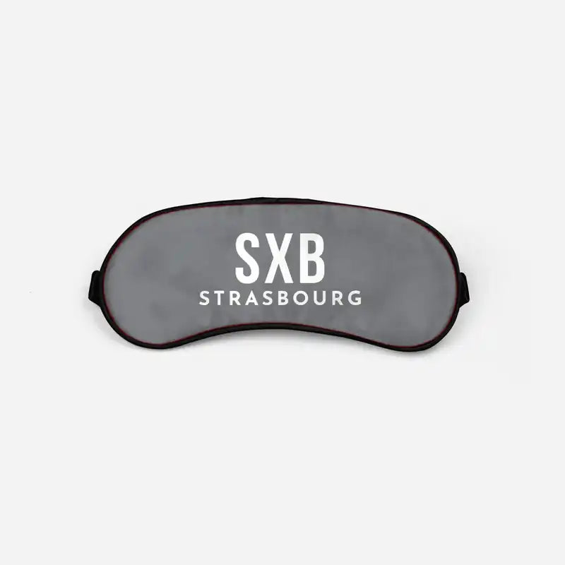 Strasbourg Airport (SXB) Sleep Masks - Sleep Mask - Code - Gray