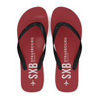 Thumbnail for Strasbourg Airport (SXB) Slippers & Flip Flops - Slippers - Flip Flops - Code - Red