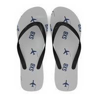 Thumbnail for Strasbourg Airport (SXB) Slippers & Flip Flops - Slippers - Flip Flops - Pattern - Light Gray
