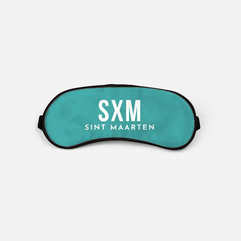 Princess Juliana International Airport Sint Maarten (SXM) Sleep Masks - Sleep Mask - Code - Turquoise