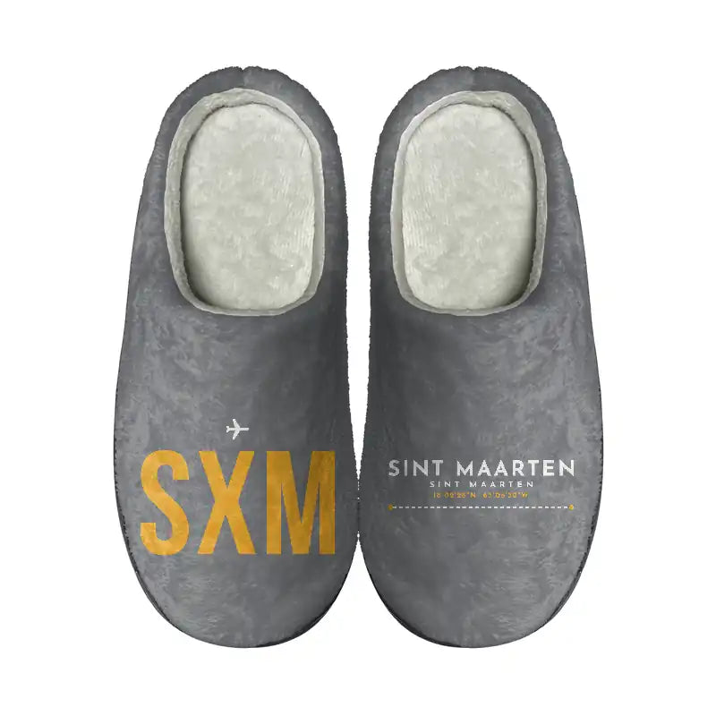 Princess Juliana International Airport Sint Maarten (SXM) Slippers & Flip Flops - Slippers - Cotton - Code - Different - Gray