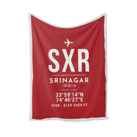 Thumbnail for Sheikh ul-Alam International Airport (SXR) Bedding Sets & Blankets - Blanket - ID Tag - Red