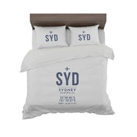 Thumbnail for Sydney Kingsford Smith Airport (SYD) Bedding Sets & Blankets - Bedding Set - ID Tag - Light Gray