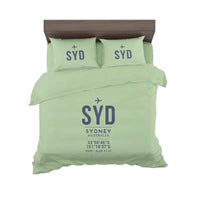Thumbnail for Sydney Kingsford Smith Airport (SYD) Bedding Sets & Blankets - Bedding Set - ID Tag - Light Green
