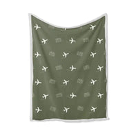 Thumbnail for Sydney Kingsford Smith Airport (SYD) Bedding Sets & Blankets - Blanket - Pattern - Green Army