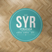 Thumbnail for Syracuse Hancock International Airport (SYR) Carpets - Carpet Round - ID Tag - Turquoise