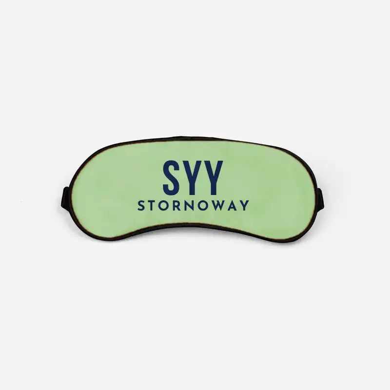 Stornoway Airport (SYY) Sleep Masks - Sleep Mask - Code - Light Green