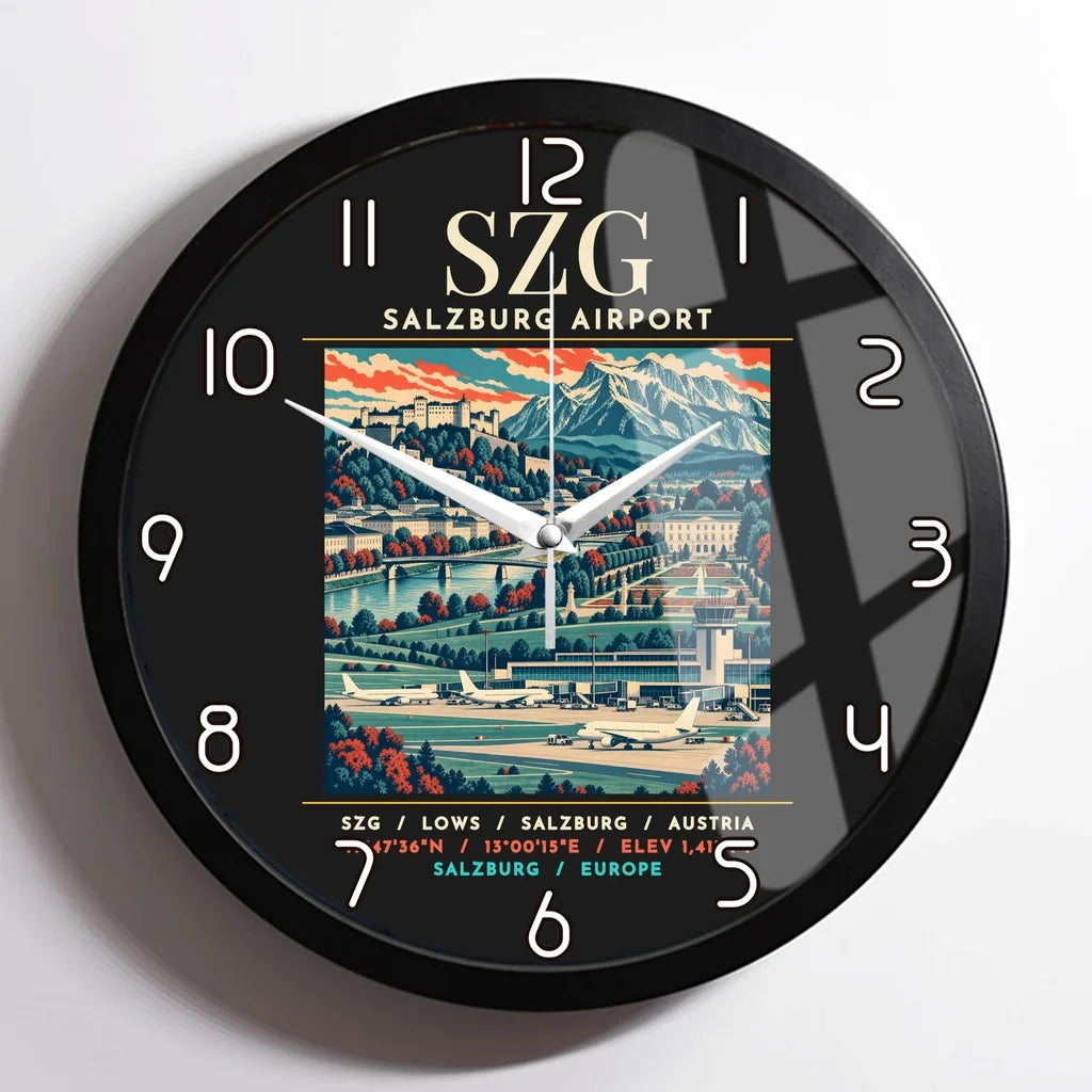 SZG - Poster - Wall Clock Framed - Black