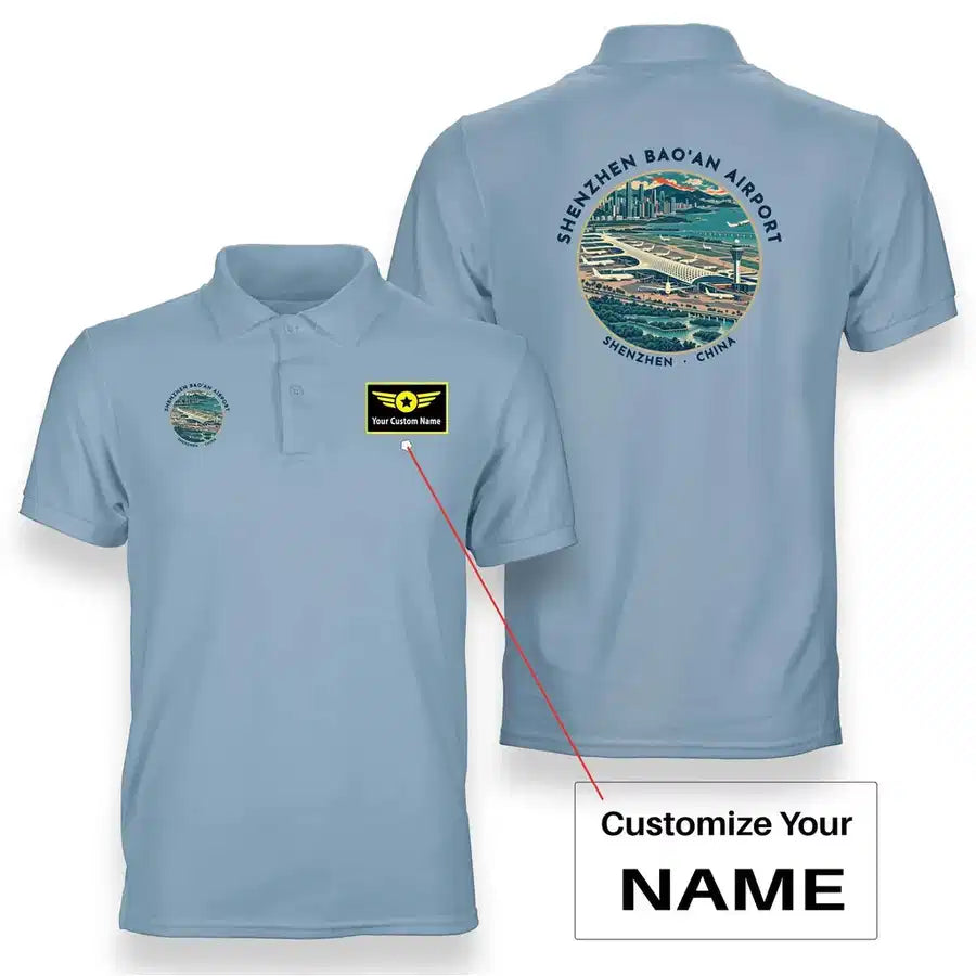 SZX - Badge - Double-Side Polo - Light Blue + Name