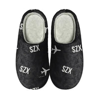 Thumbnail for Shenzhen Bao'an International Airport (SZX) Slippers & Flip Flops - Slippers - Cotton - Pattern - Black