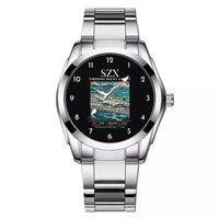 Thumbnail for Shenzhen Bao'an International Airport (SZX) Aviator Watches - Poster - Stainless Steel Band - For Men
