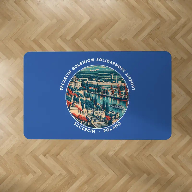 Szczecin-Goleniów Solidarność Airport (SZZ) Carpets - Carpet Rectangle - Badge - Blue