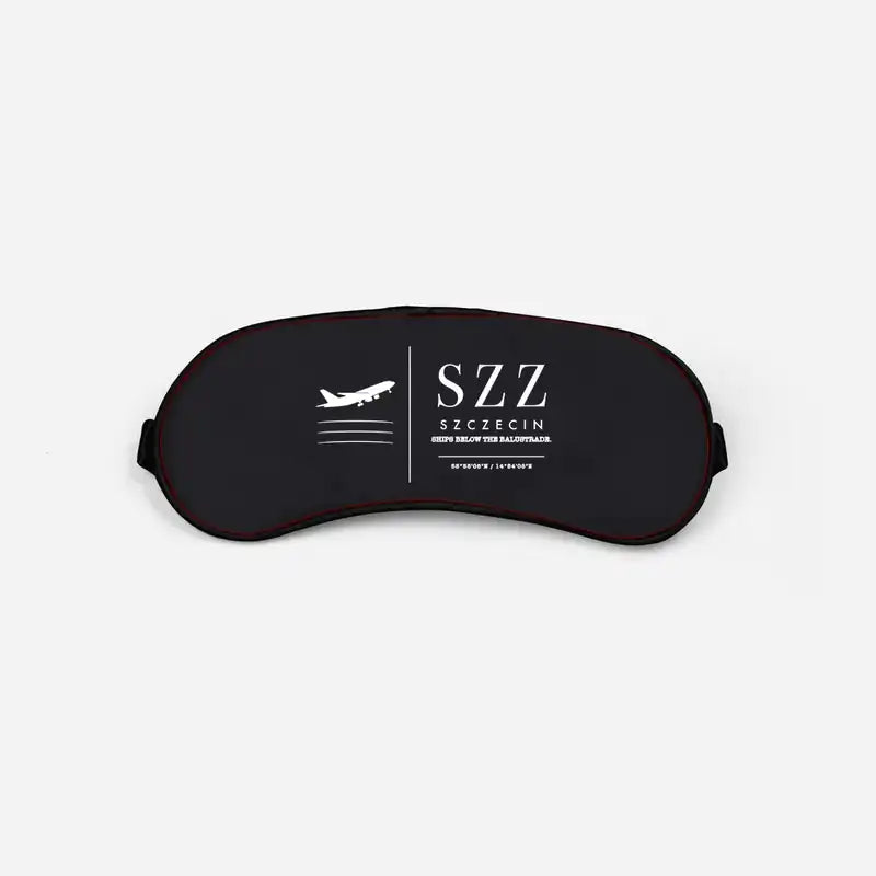 Szczecin-Goleniów Solidarność Airport (SZZ) Sleep Masks - Sleep Mask - Front - Black