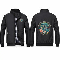 Thumbnail for Szczecin-Goleniów Solidarność Airport (SZZ) Stylish Jackets - Stand Collar - Badge - Black