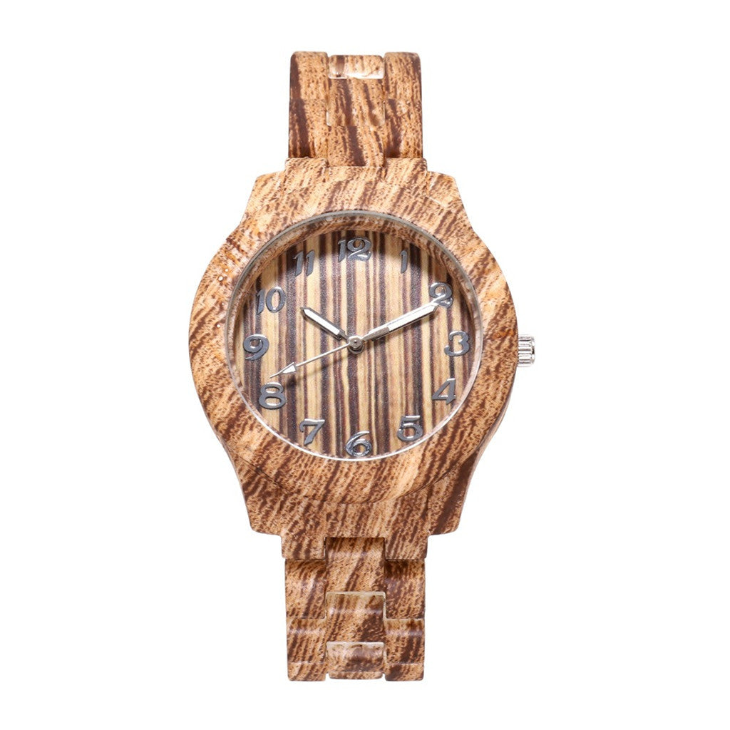 Fashion Wood Watch Men Bamboo Wooden Watches Movement Clock