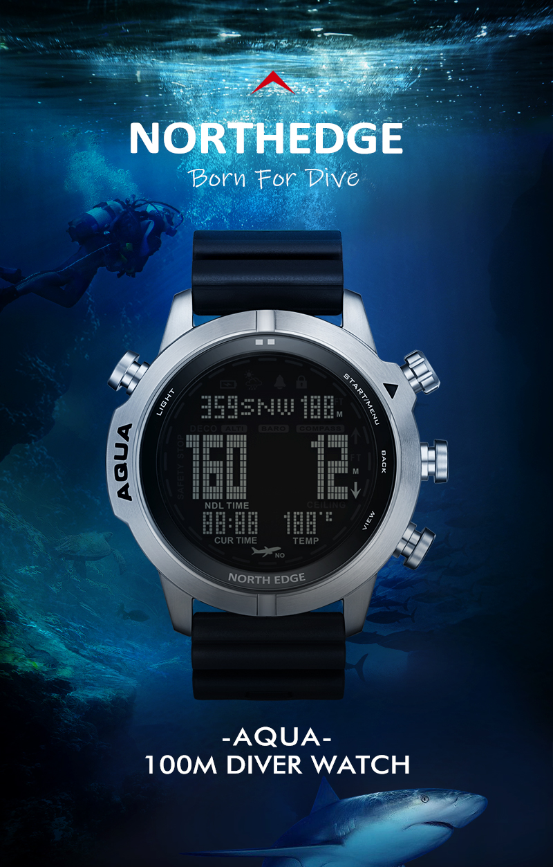 Outdoor Sports Waterproof Intelligent Diving Computer Watch