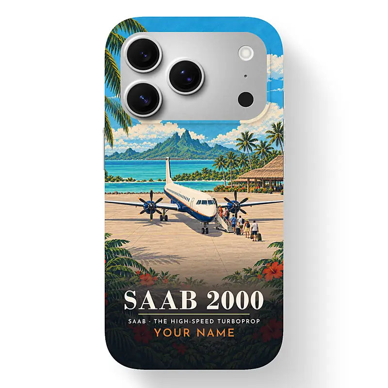 Saab 2000 - 3D + Name - MagSafe iPhone 17 Pro - Black