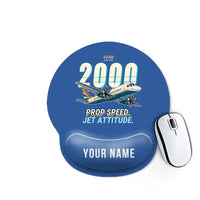 Thumbnail for Saab 2000 - Cartoon + Name - Ergonomic Mouse Pad - Blue