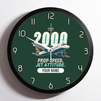 Thumbnail for Saab 2000 - Cartoon + Name - Framed - Dark Green