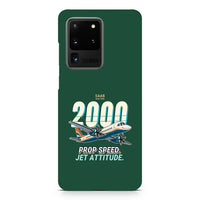 Thumbnail for Saab 2000 - Cartoon - Samsung Case - Dark Green