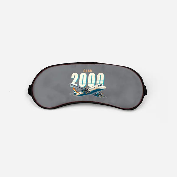 Saab 2000 - Cartoon - Sleep Mask - Gray